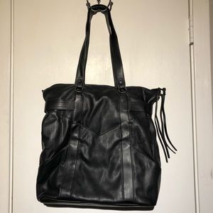 Harper Black Leather Tote
